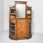Walnut Marquetry Inlaid, Ormolu Credenza.