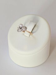 Vintage 18ct Gold Diamond Clover Leaf Ring 