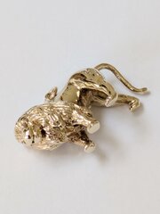 Vintage 9ct Gold Lion Pendant 24.7 Grams