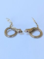Vintage 9ct Gold Snake Earrings 