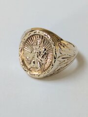 Vintage 9ct Gold St. Christopher Ring 