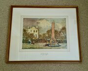 Antique Watercolour The Obelisk Brockbank          