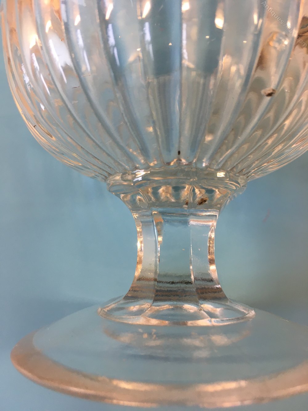 Antiques Atlas 19th Cent Fluted & Faceted Goblet/Rummer
