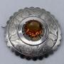 A Large Scottish Brooch with Citrine
