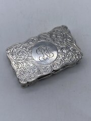 Allover Engraved Silver Snuff Box.B.1902