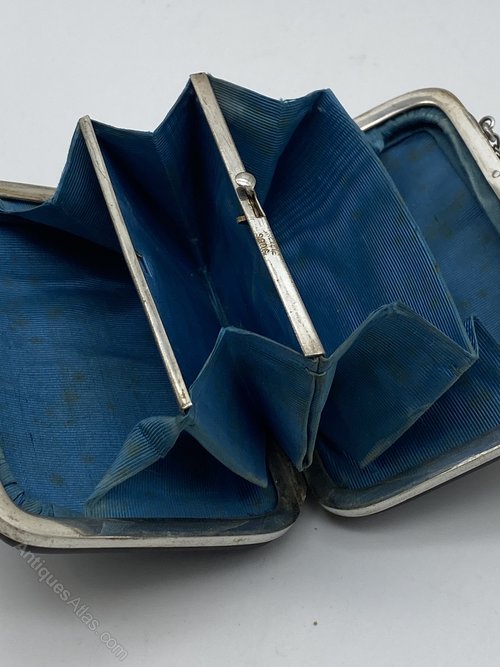 Antiques Atlas - French Tortoiseshell Silver Piquework Purse 19th