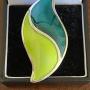 Large Norwegian Green Enamel Ring. David Anderson