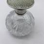 Quality Cut Glass Scent,Silver & Shagreen Lid