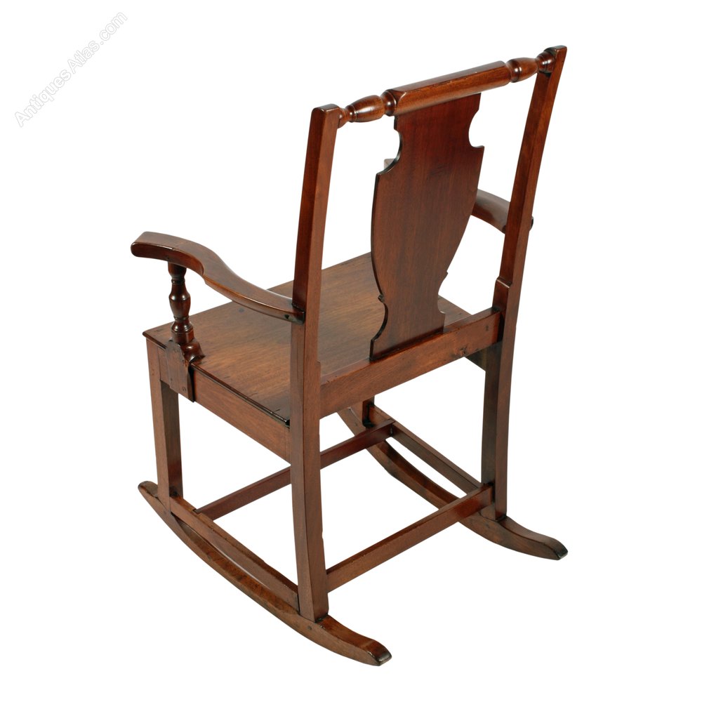 Country Walnut Rocking Chair - Antiques Atlas