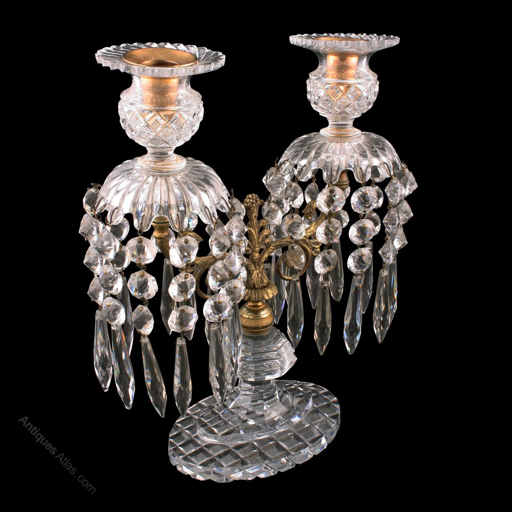 Antiques Atlas Irish Cut Crystal Candelabra SOLD