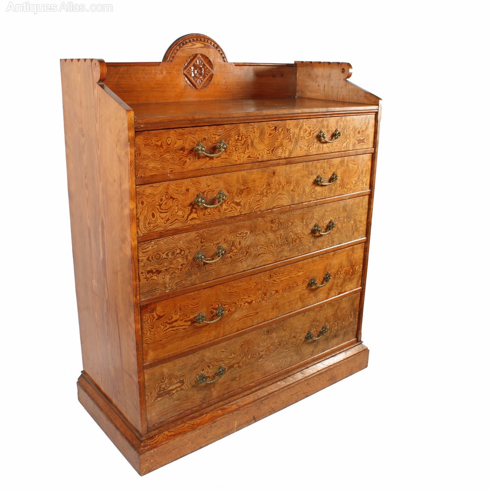 Magnificent Pitch Pine Chest By Robson & Sons Newcastle Antiques Atlas