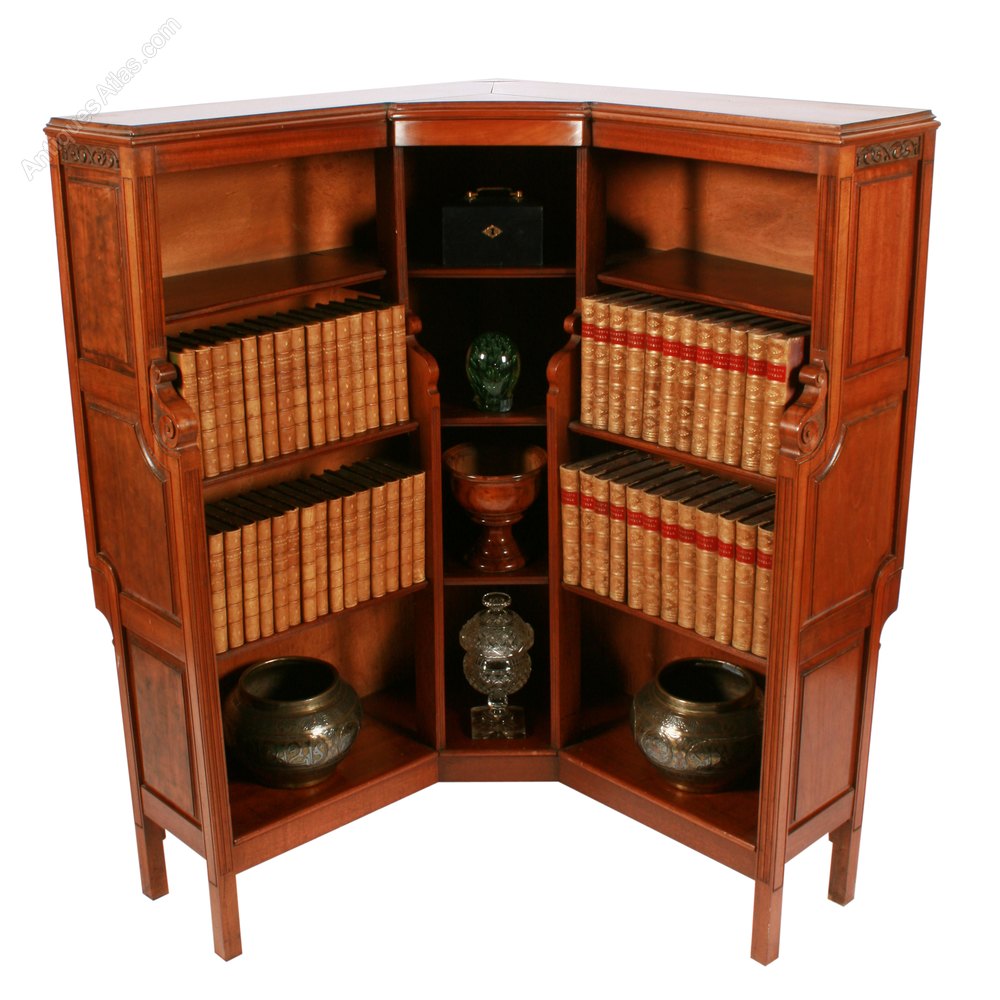 Mahogany Corner Open Bookcase Antiques Atlas
