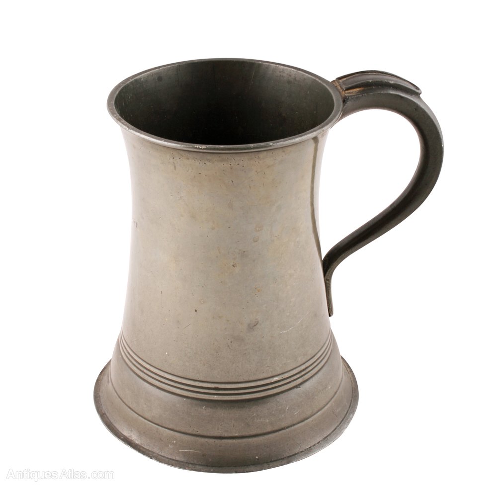 Antiques Atlas Pair Of Quart Pewter Tankards
