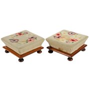 Pair Of Rosewood Foot Stools