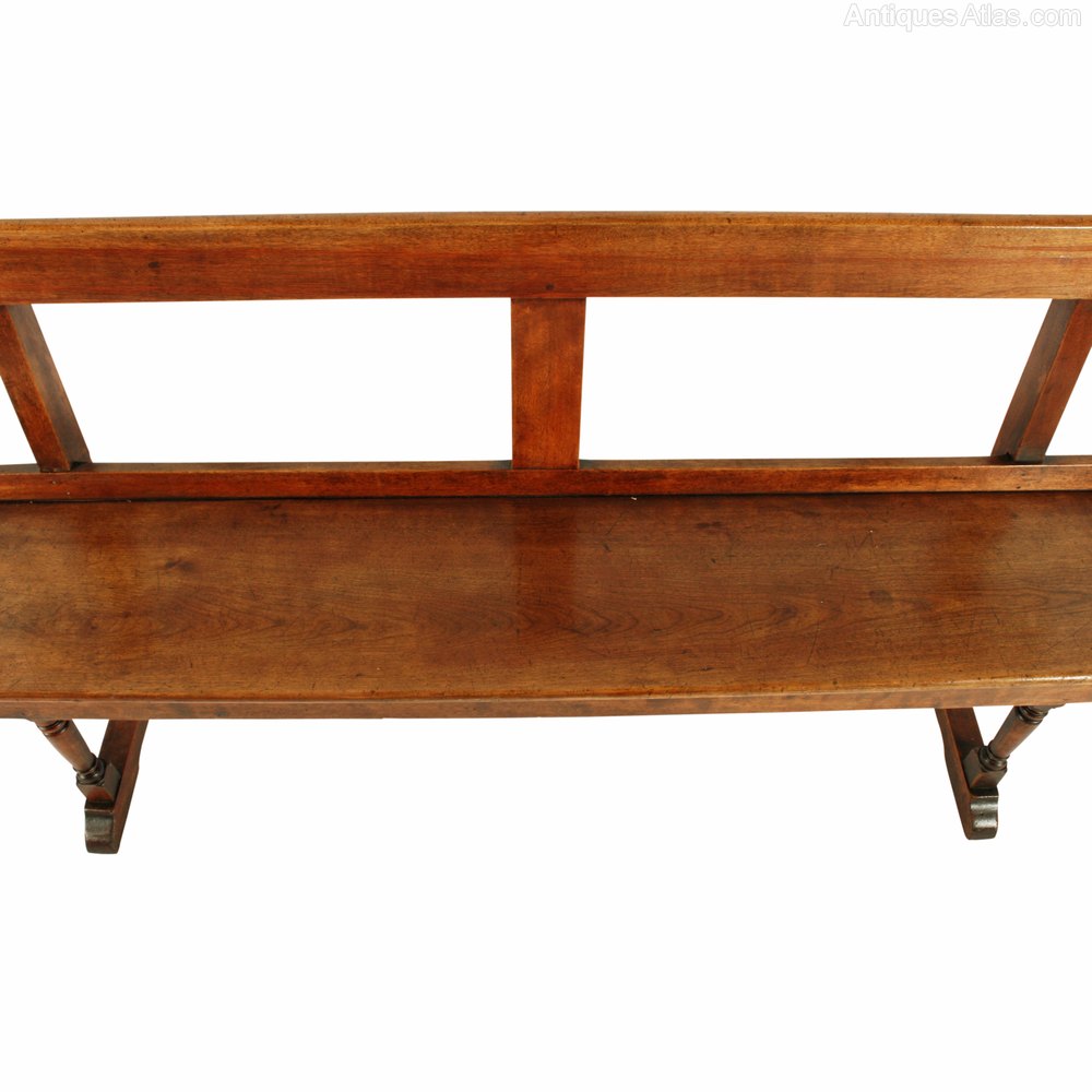 19th Century Solid Walnut Bench Seat. SOLD Antiques Atlas