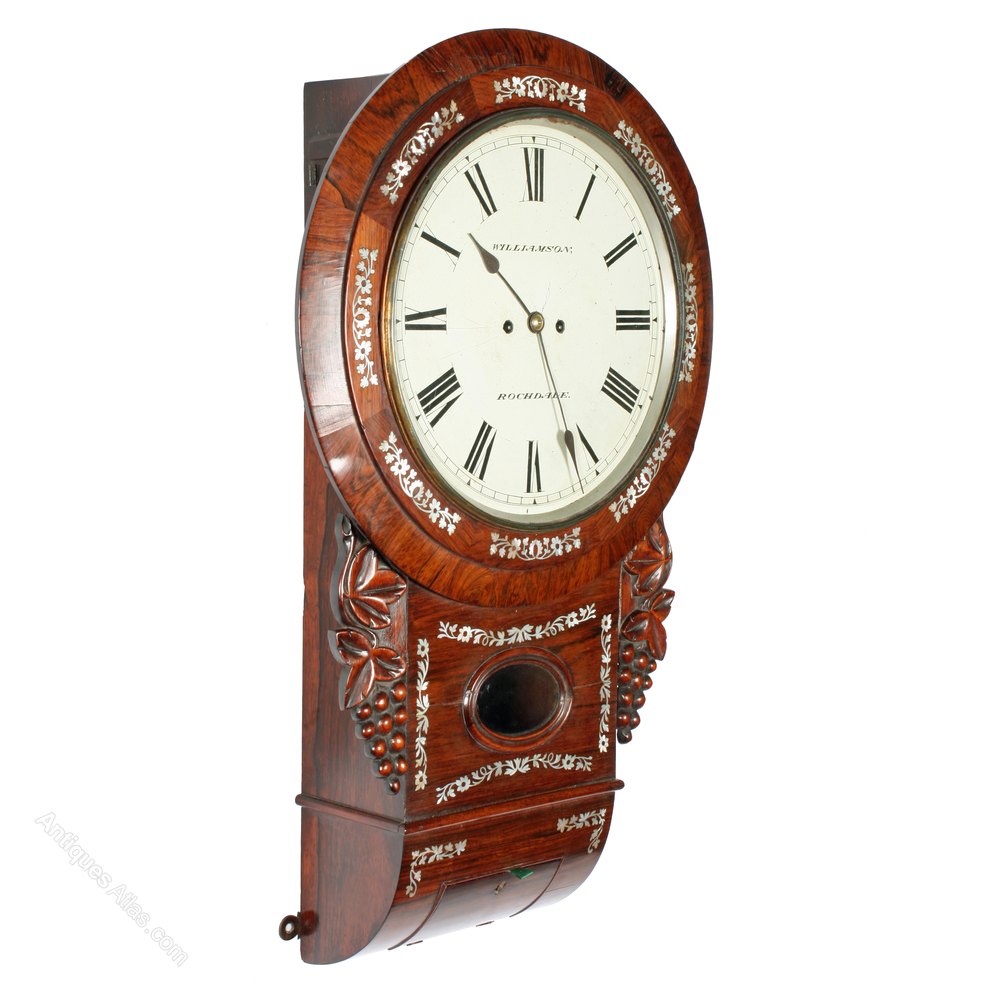 Antiques Atlas Rosewood Double Fusee Wall Clock