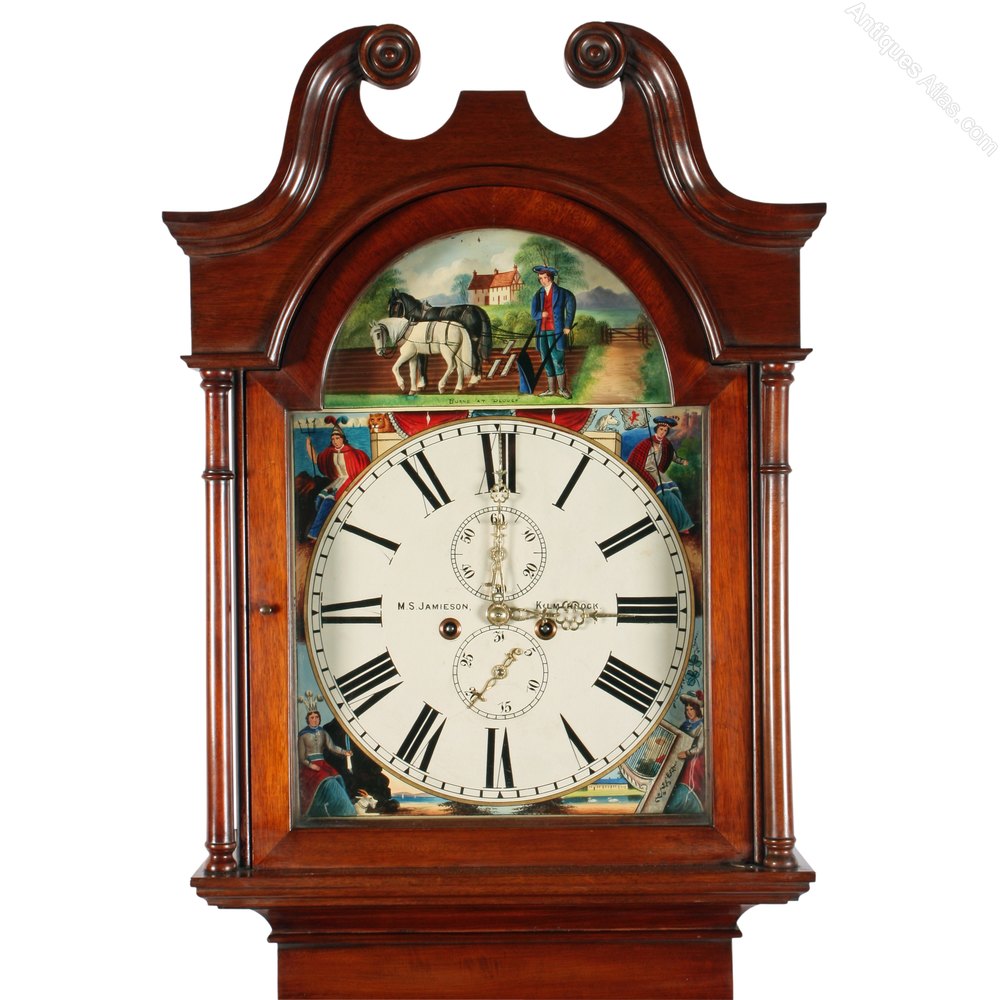 Antiques Atlas Victorian Robbie Burns Grandfather Clock Victorian Robbie Burns Grandfather Clock