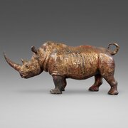 A Beautifully Detailed Bronze Rhinoceros