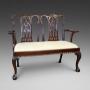 A Chippendale Revival chair-back sofa