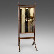 A Fine George III Mahogany Cheval Mirror