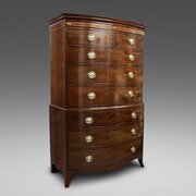 A Fine Georgian Bow-Fronted Tallboy