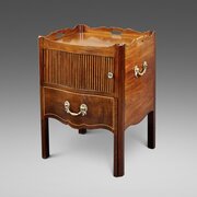 A Rare Serpentine Tray-Top Commode