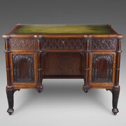 A Superb Mahogany Gothic Revival Desk