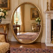 A Very Large 19Th Century Oval Mirror