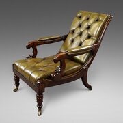 A William IV Button Leather Reclining Chair