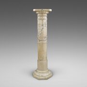 An Arabescato Marble Column