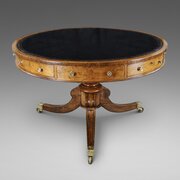 An Impressive Oak Library Drum Table