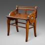 An Oak And Brass Hall Bench By James Shoolbred