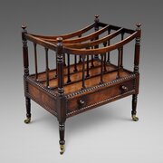 An Unusual William IV Mahogany Canterbury