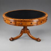 An Unusual Regency Rosewood Drum Table
