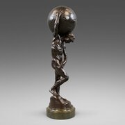 Bronze Figure Of Atlas By Abraham Broadbent