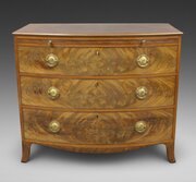 George III Mahogany & Satinwood Bow-Fronted Chest