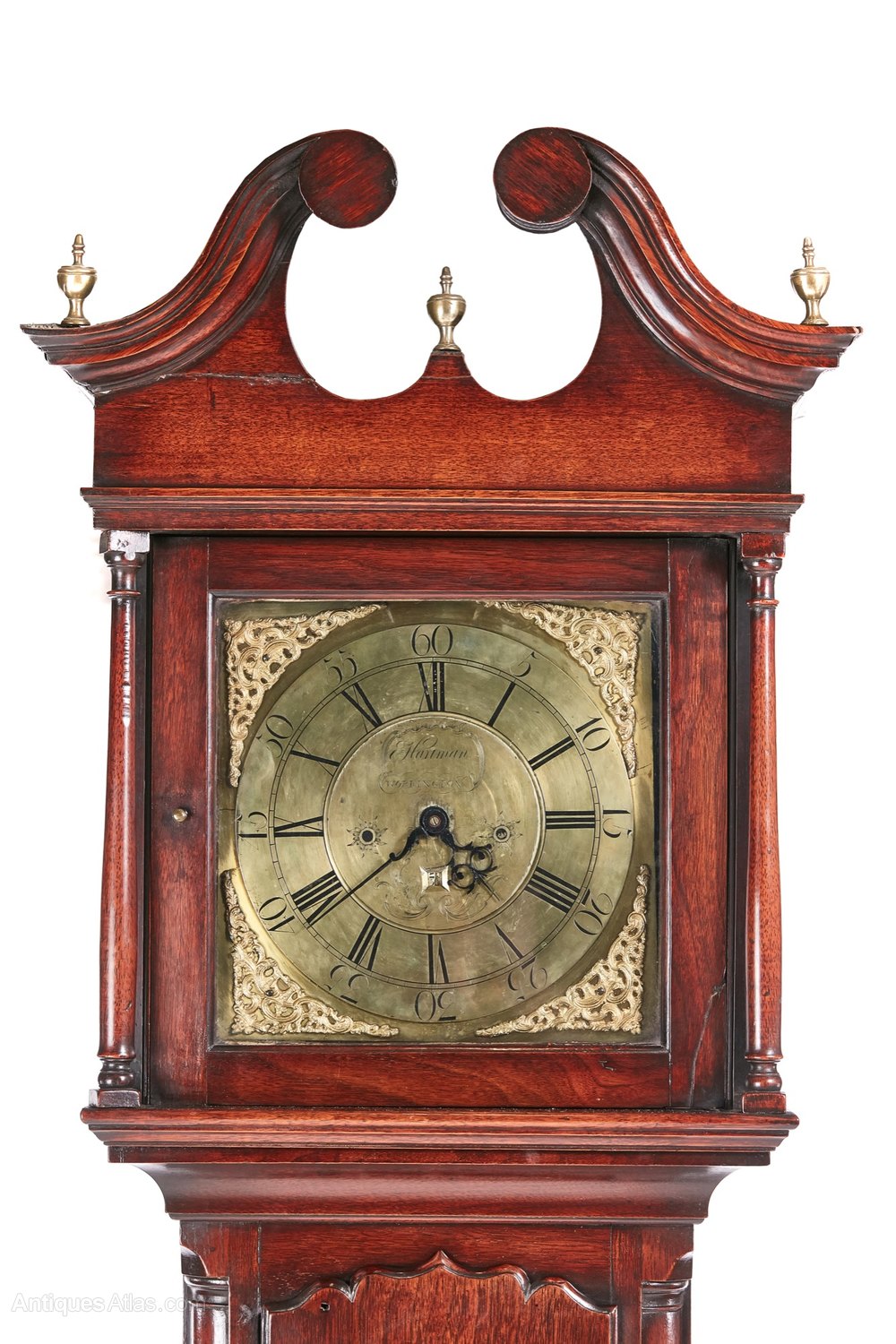 Antiques Atlas III Brass Walnut Longcase Clock