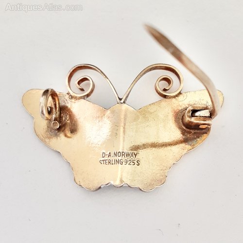 DAVID-ANDERSEN ノルウェー 蝶 ブローチ  シルバー925 DAVID-ANDERSEN ノルウェー 蝶 ブローチ シルバー925 DAVID