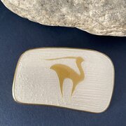 Finn Jensen Norwegian Silver & Enamel Brooch