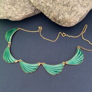 Norwegian Silver & Enamel Necklace From Elvik & Co