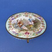 19th Century French Hand Painted Porcelain Box
