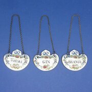 A Set Of Three Bone China Decanter Labels 