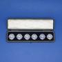 Boxed Set of Six Silver Art Nouveau Buttons