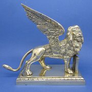 Brass Lion of Saint Mark Desk Ornament