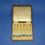 Set of Six Boxed Silver Enamelled Coffee Spoons