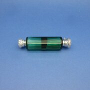 Victorian Double End Green Glass Scent Bottle