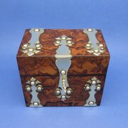 Victorian Figured Walnut Gothic Scent Bottle Box
