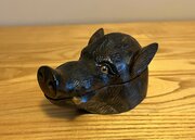 Antique Victorian Black Forest Boar’s Head Inkwell