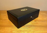 Victorian Wickwar Black Leather Despatch Box