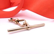 Antique 9ct Gold T-Bar And Matching Swivel Clasp